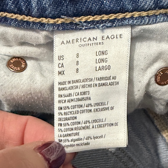 American Eagle Outfitters Super High Rise Baggy Wide Leg Jeans Size 8 Long - Picture 12 of 16